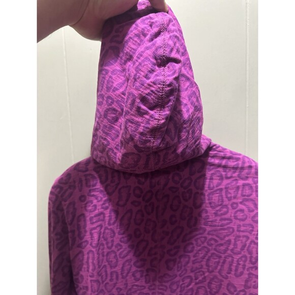 Fox Motor Sports Pink Cheetah Print Women’s Full Zip Sweater Size Medium HTF - Picture 6 of 7